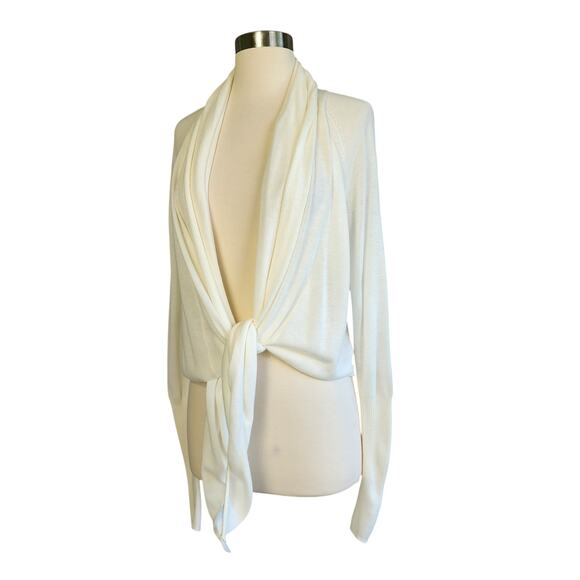 Soma Weekend Womens Convertible Sweater Wrap Size Medium White Lightweight - Picture 1 of 13